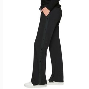 Athleta Size S Snap Up Commuter Pants Black Flare Loungewear Sporty Casual